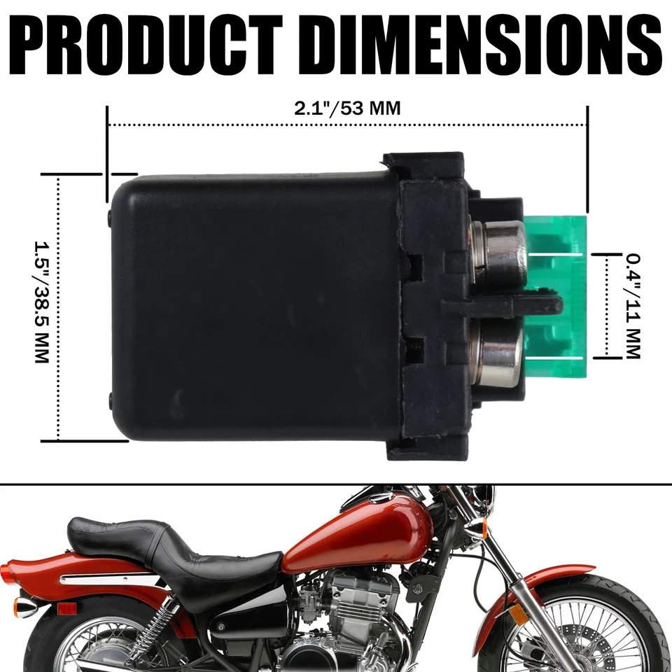 Solenoide de arranque para Kawasaki VN1500 Vulcan C1500 Classic Drifter Nomad 1999-08 Foto 2 de 4