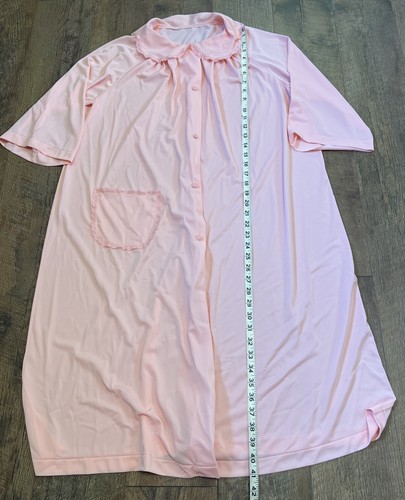 Shadowline Set Abito e Accappatoio Donna Nylon Taglia Large Pizzo Pesca Peignoir - Foto 12 di 19
