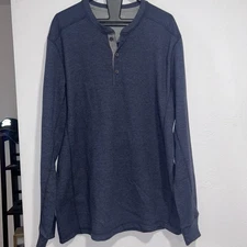 Eddie Bauer TALL Large Men’s Long Sleeve Heavy Weight Shirt Blue