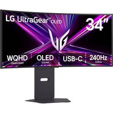 LG UltraGear OLED 34GX900A-B 34 in 1440p HDR 240 Hz Curved Ultrawide Gaming
