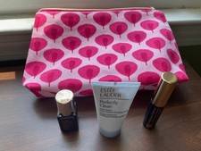 NEW Estee Lauder 4 Piece GWP Set Skincare, Makeup, Cosmetic Pouch Bag