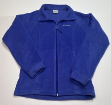 Columbia Youth L 14/16 Blue Full Zip Fleece Jacket Kids Outdoor Coat