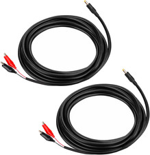 79-Inch Chew Proof Trail Camera Power Cord 2 Pack with Alligator Clips, 4.0X1.