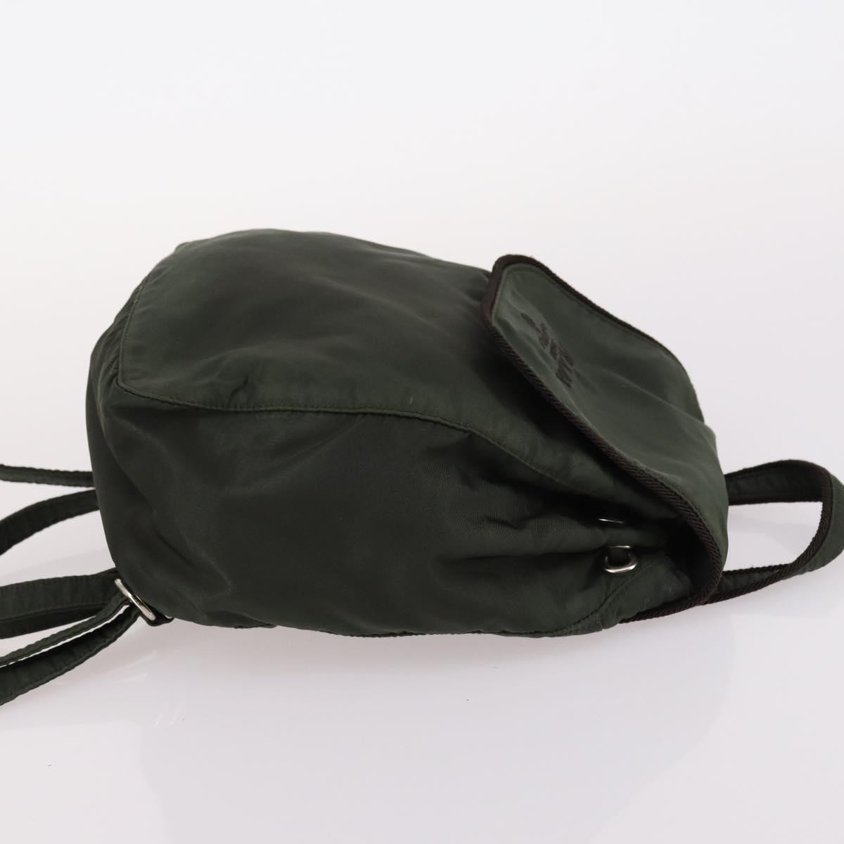 PRADA Backpack Nylon Khaki Silver Auth bs29204 | eBay
