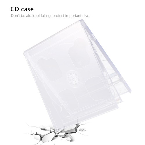 5 Pcs Clear CD Case Holder Double Disc Jewel Cases for Compact Discs - 第 6/12 張圖片