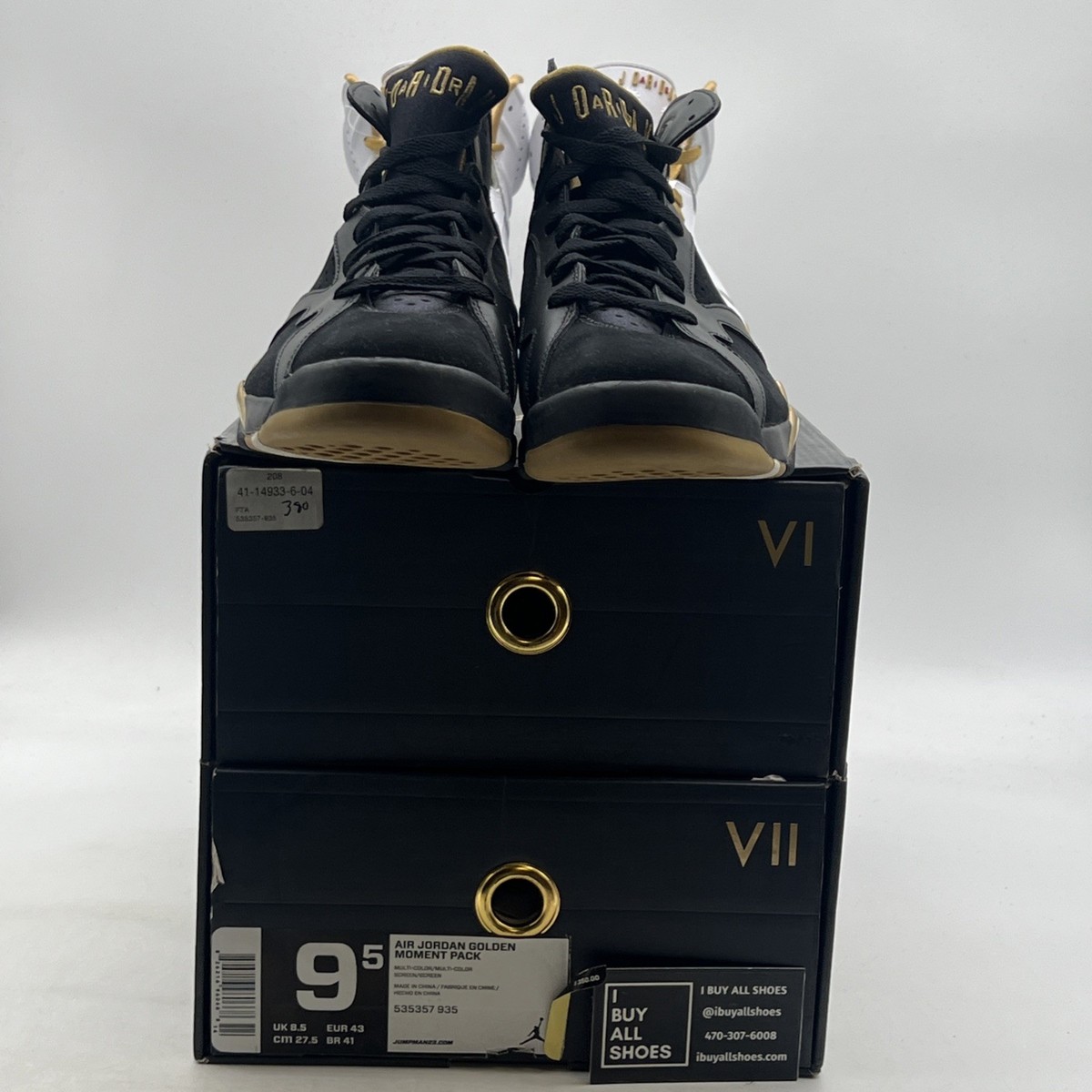 Size 9.5 - Air Jordan 7/6 Retro Golden Moments Pack for sale