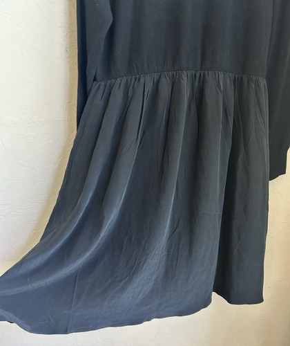 Sundance Sweater Dress XL Merino Wool Silk Skirt Black Classic Minimal Capsule - Picture 6 of 6