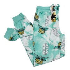 Star Wars Womens Sleepwear The Mandalorian Baby Yoda Pajama Pants Mint Green NWT