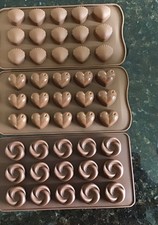 6 silicone moulds. can be used for chocolates, soaps, small cakes etc