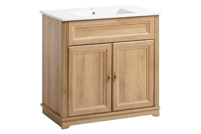 Waschtisch  Waschbeckenunterschrank 80 cm Waschbecken Waschtisch Landhaus Stil - Bild 1 von 4