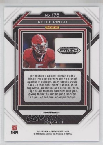 2023 Panini Prizm Draft Picks Blue Wave Prizm /249 Kelee Ringo #176 ...