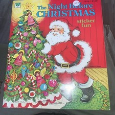 The Night Before Christmas Sticker Fun Book Whitman 1974 Unused