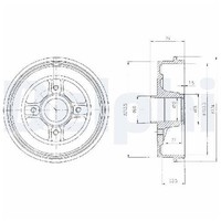 2X Bremstrommel Hinten FüR Dacia Logan LS 1.1 1.4 1.5 1.6 04 Bis 26 Delphi Teil