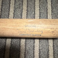 Hank Greenberg Louisville Slugger  Wooden Baseball Bat Vintage