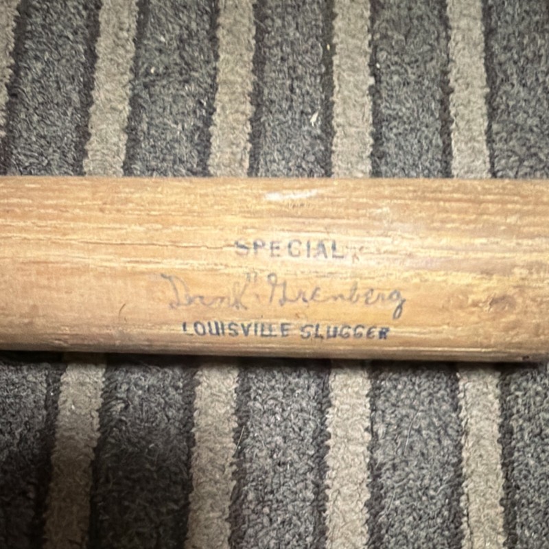 Hank Greenberg Louisville Slugger  Wooden Baseball Bat Vintage