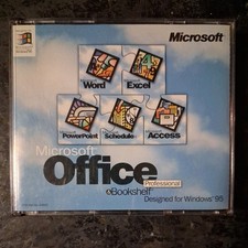 Microsoft Office Professional  Bookshelf Designed for Windows 95 CD-Rom W/Key