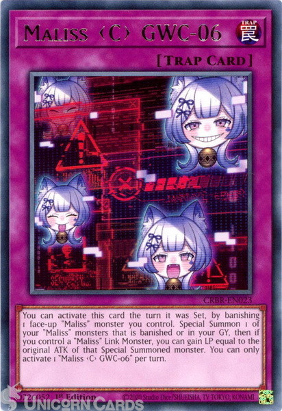 CRBR-EN023 Maliss  GWC-06 : Rare 1st Edition YuGiOh Card