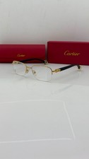 Vintage Cartier Glasses Wooden Black Polished C Decor