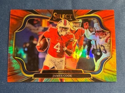 2025 Panini Select - Field Level James Cook #484 Tie-Dye Prizm /25 Bills