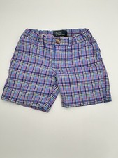 Polo Ralph Lauren Shorts Toddler Boys Sz 2T Tartan Plaid Preppy Blue Pink