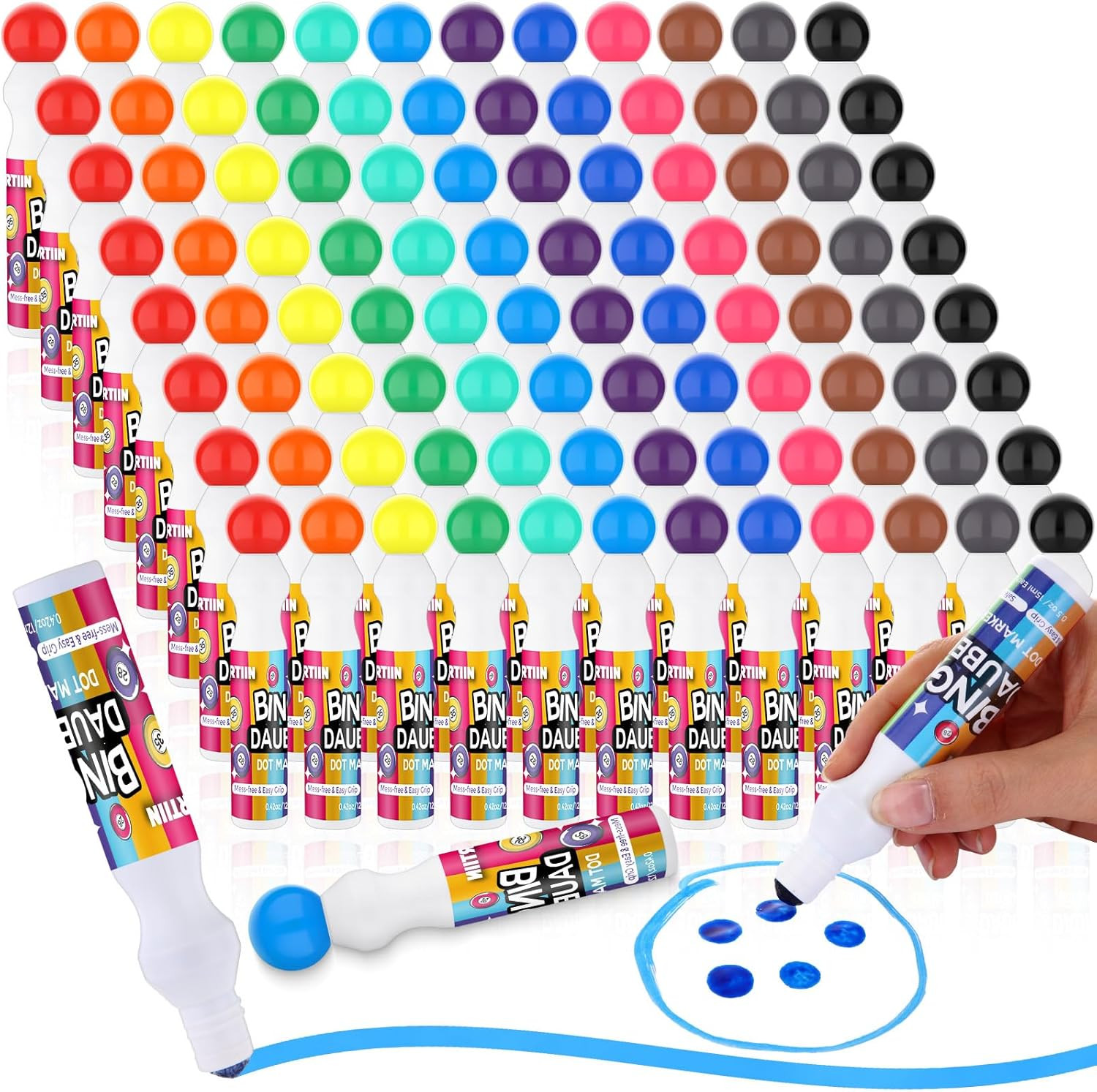 Bulk In 12 Colors, 0.5 Oz, Assorted Colors Set Of Markers