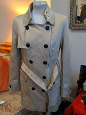 Qvc Green With Envy Ladies Jacket Beige Full Zip Belted Size L