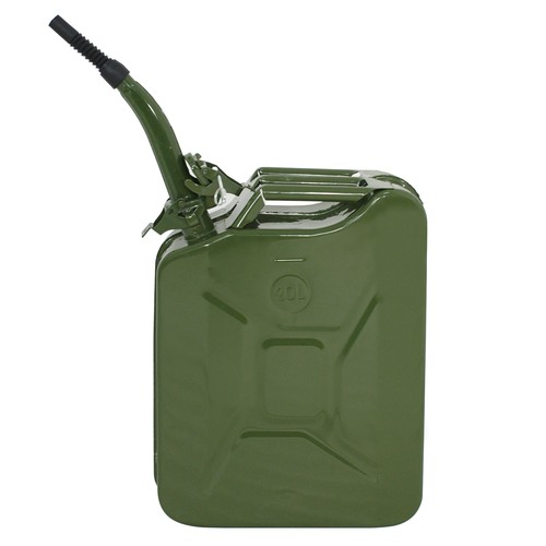 4xJerry Can 5 Gallon 20L Gas Gasoline Army NATO Military Metal Tank Steel - Picture 2 of 11