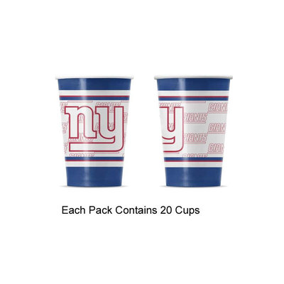 New 20pc NFL Disposable Party Supplies Paper Cup Cups New York Giants ...