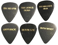 ANTHRAX -JOEY BELLADONNA-6 Saying Guitar Picks-Gold Foil on Black from 2011 Tour