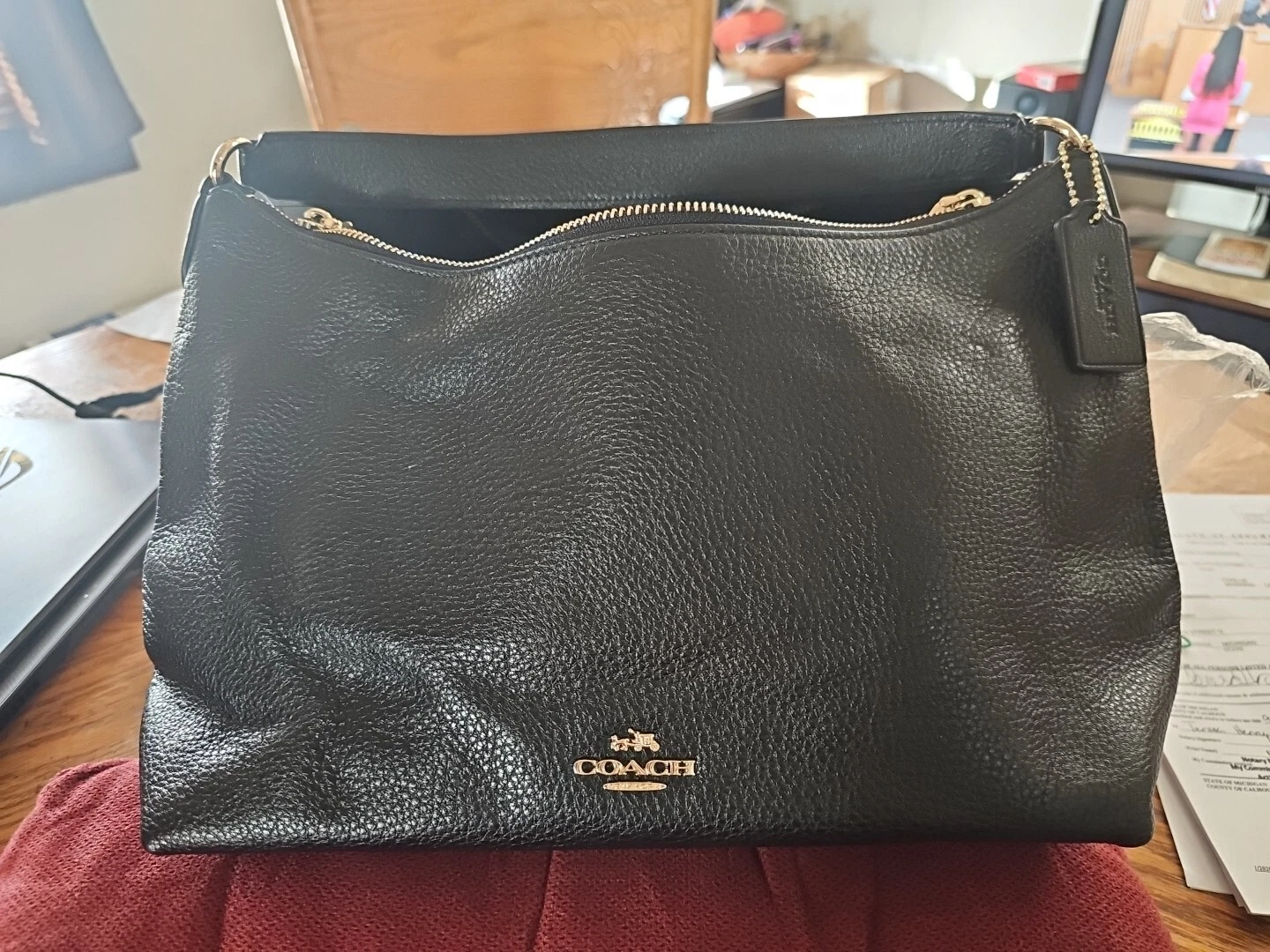 Coach Borsa Hobo Donna (Oro Nero)