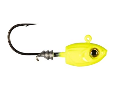 Z-Man Micro Shad HeadZ 1/32 oz - Chartreuse - 4 per pack Scaled Down Jigs