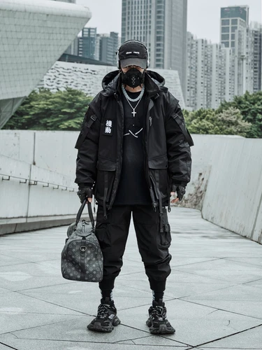Niepce Japanese Streetwear Winter Parka Jacket with Strap Casual Techwear Coat image 15
