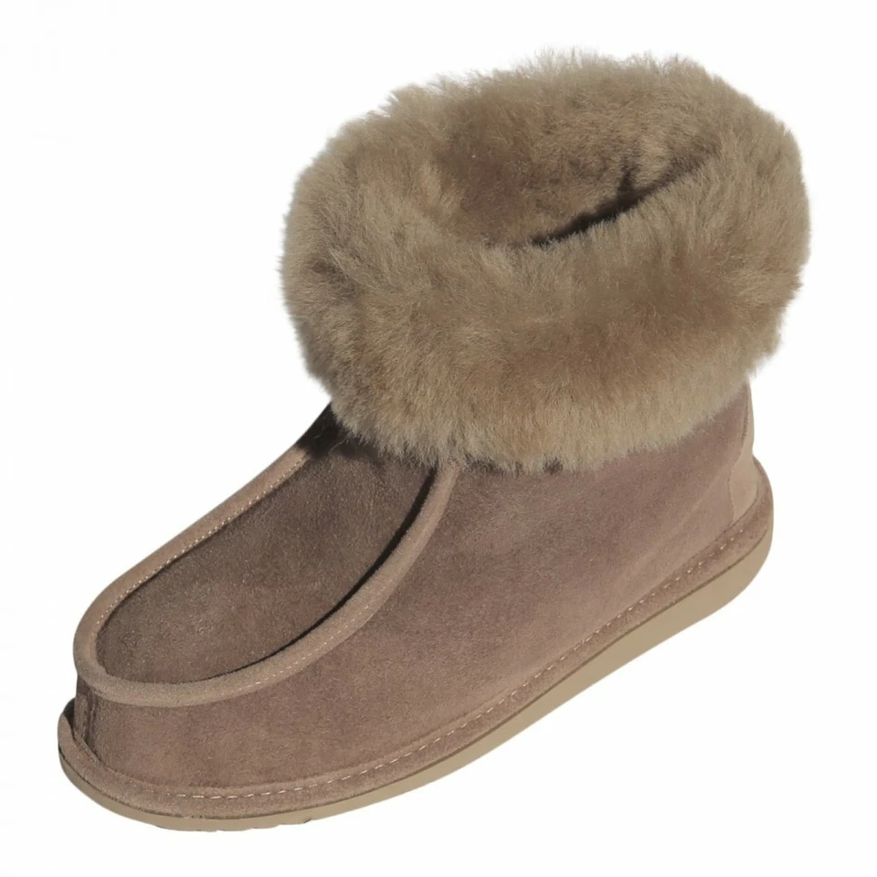 Damen & Lammfell Hausschuhe Adam Fellschuhe Lederschuhe warme Hüttenschuhe  - Bild 1 von 4