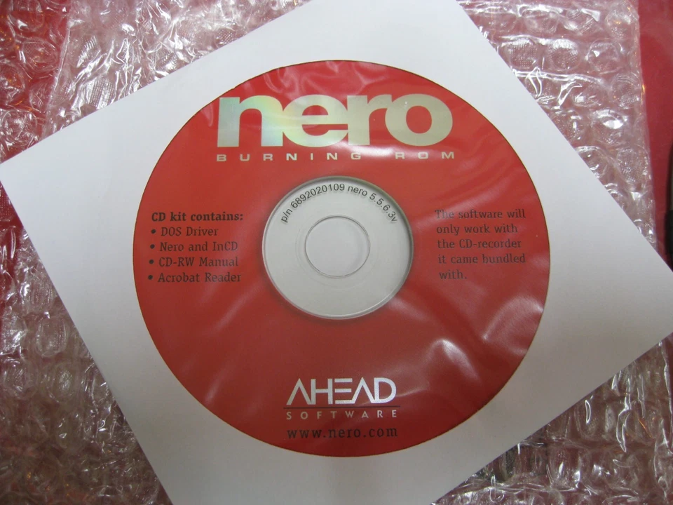 Nero Burning ROM 5.5.6.3v  CD-ROM DOS Driver/Nero and InCD/CD-RW Manual/Acrobat - Image 2 of 2