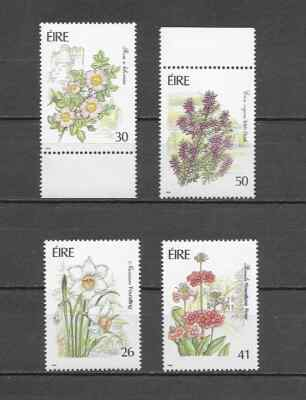 #ad Set of Four 1990 IRELAND Garden Flowers MNH Stamps Scott#x27;s #s 810 813 Lot#IRE 5 $3.95
