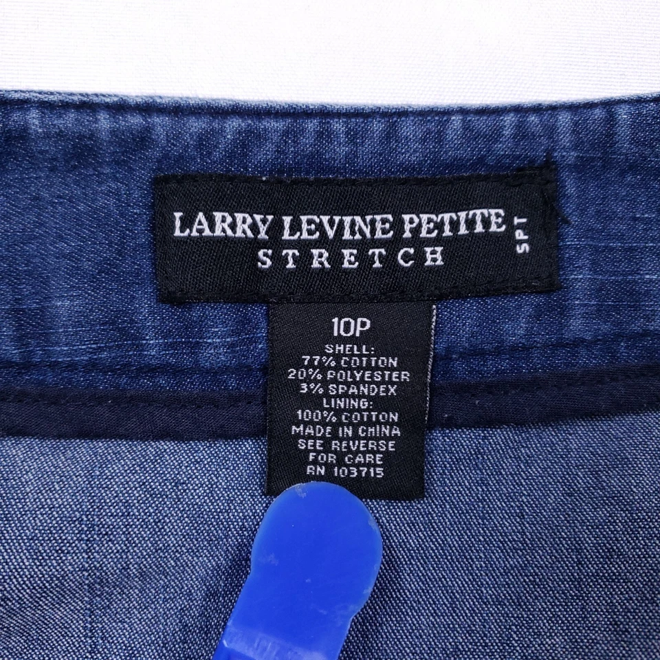 Falda Larry Levine Petite en capas para mujer 10P azul con volantes en capas balletcore elegante Foto 3 de 4