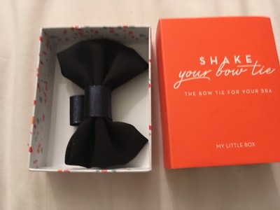 schwarzer BH Fliege von My Little Box jazz up ein rückenfreies Kleid/Top Clip on neu im Karton
