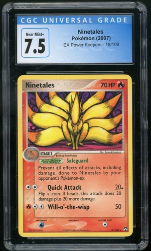 Ninetales graded CGC 7.5 for sale on eBay