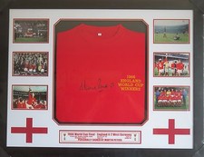 Martin Peters Signed England 1966 World Cup Shirt & Photo Display Framed COA