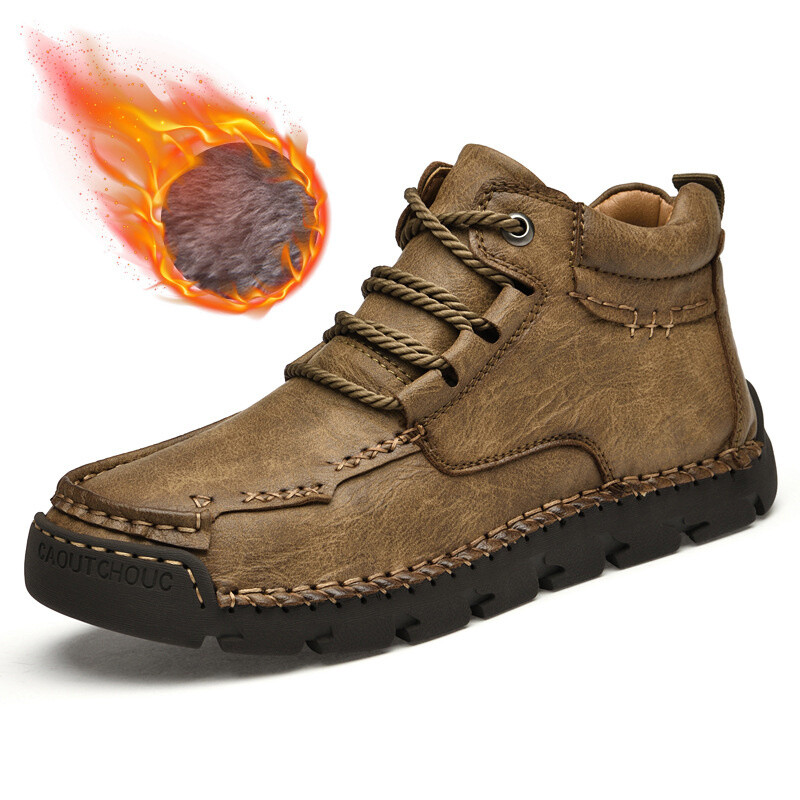 SALOMON Stivaletti da neve invernali impermeabili all'aperto da uomo scarpe da trekking in pelle taglia sci