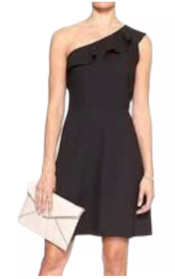 BANANA REPUBLIC Womens Black One Shoulder Ruffle Dress Size 0p BRAND NEW | eBay BANANA REPUBLIC Womens Black One Shoulder Ruffle Dress Size 0p BRAND NEW | eBay