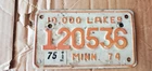 1974-1975 Minnesota Motorcycle License Plate/120536