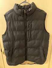 WEATHERPROOF Black Zip Front 3 Zippered Front Pockets Vest Men's Size M    VGC