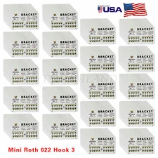 200 Packs Dental Orthodontic Bracket Braces Mini Roth 022 Hooks on 3