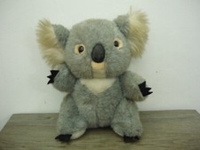 Vintage 1986 CA Toys Australia Soft Grey Sitting Koala Plush Bear 22cm/8.5"