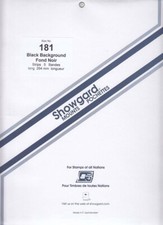 Showgard Stamp Mount Strips For US Sheets Calder, All Aboard 181mm Black 5 Pack