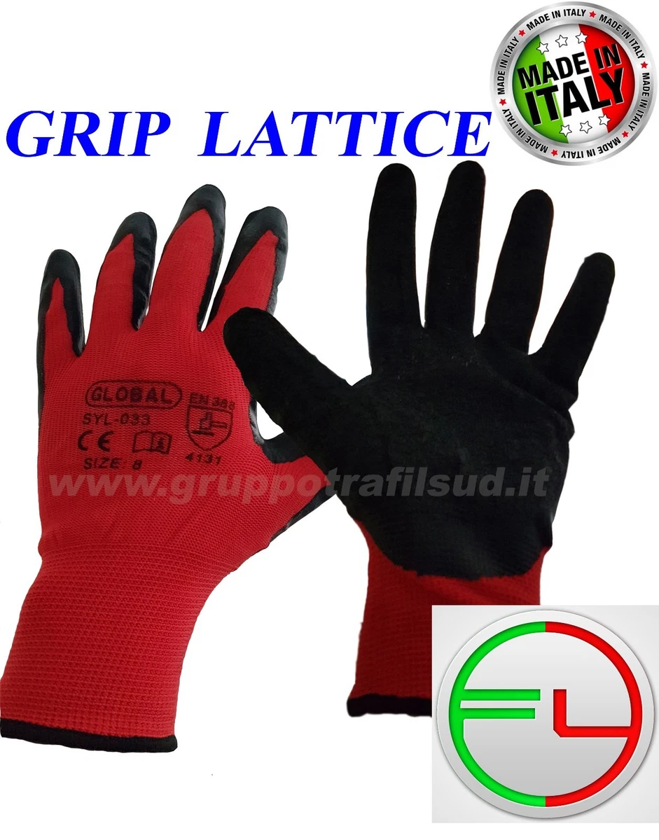 3 Paia Guanti Da Giardinaggio Multiuso Uomo Donna - Rivestiti In Lattice, Antiscivolo, Traspiranti - Colori Verde, Blu, Rosso