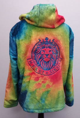 Messi X SikSilk Men's Pink Faux Fur Jacket Multi Large UK