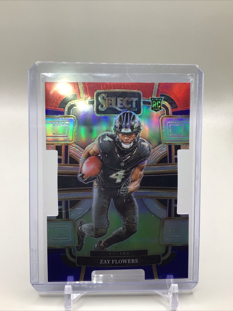 セブン☆①⑦ ZAY FLOWERS 2023 Panini Select Concourse Red Blue Prizm Die Cut RC