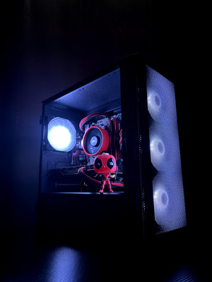 Red/Black Custom Gaming PC Ryzen 5 5500, Rx6600, 16gb Ram 1tb SSD